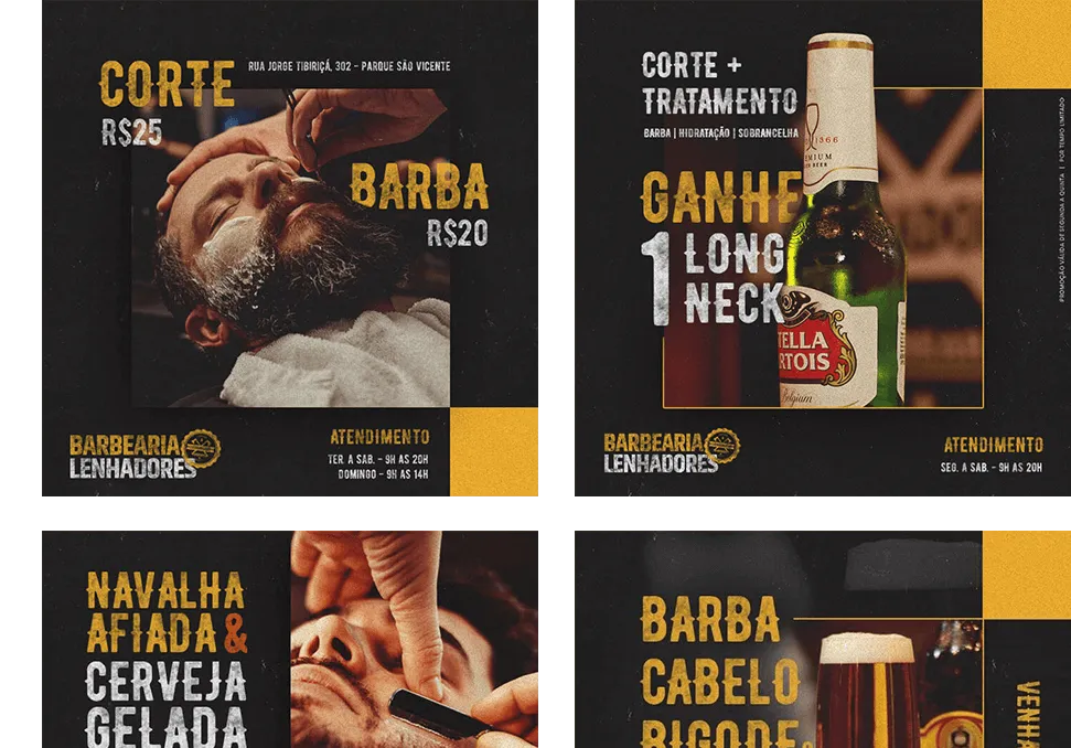 Social Media para Barbearia - Agência Fante