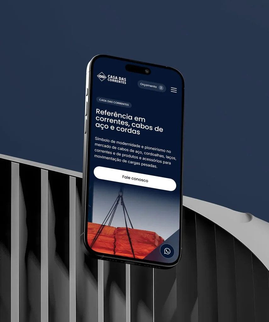 Desenvolvimento e criação de site - Projeto Casa das Correntes